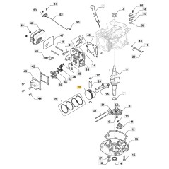 Moteur STIGA ORIGINAL TRE 224 tracteur de pelouse 118551113/0