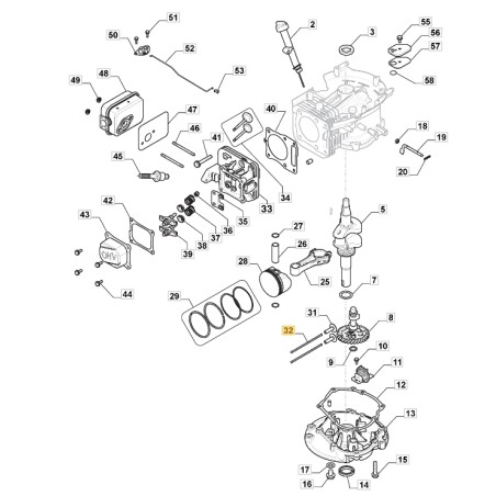 Aste di punteria ORIGINALE STIGA motore TRE224 trattorino tagliaerba 118551118/0 | Newgardenstore.eu