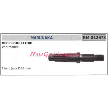 Bevel gear shaft MARUNAKA brushcutter various models 012673 | Newgardenstore.eu