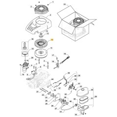 ORIGINAL STIGA motor volante ventilador TRE 224 tractor de césped 118550254/0 | Newgardenstore.eu