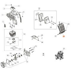 ORIGINAL OLEOMAC Freischneider Abdeckung BCH 250 S - BCH 250 T 61460367R