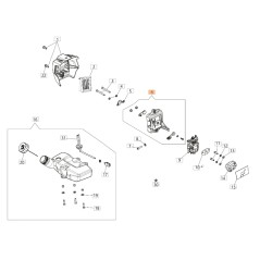 ORIGINAL OLEOMAC Luftfilterhalter BCH 250 S Freischneider 61450047 | Newgardenstore.eu