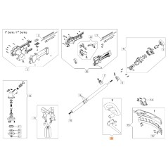 Kit maniglia ORIGINALE OLEOMAC decespugliatore BCH 250 S - BCH 40 BP BF000051R | Newgardenstore.eu