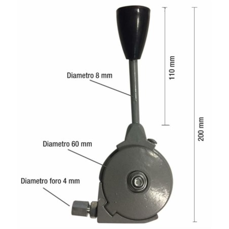 Manettino acceleratore in alluminio sinistro per trattore agricolo 01258