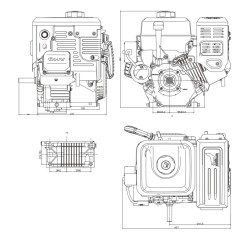 Motore completo STIGA WS250 orizzontale 25.4x80 252 cc avv. elettrico spazzaneve