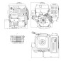 STIGA WS250 komplett Motor liegend 25.4x80 252 cc Elektro-Schneepflugantrieb