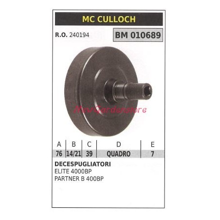 Cloche d'embrayage MC CULLOCH débroussailleuse ELITE 4000BP PARTNER B 400BP 010689 | Newgardenstore.eu