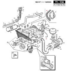 Cinghia ventilatore trattorino TURBO1 ORIGINALE GIANNI FERRARI 00.55.04.0120