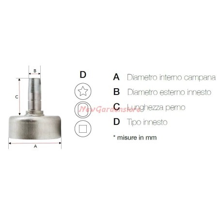 Campana de embrague para desbrozadora 34 - 55 Alpina 3L4121861/1 270256