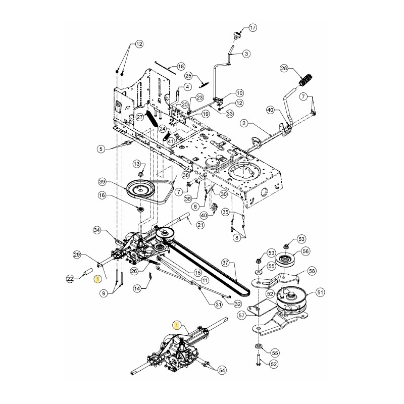 ORIGINAL MTD LT1 tractor de césped de tracción NS92 618-09815