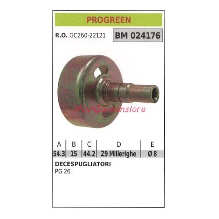 Clutch Bell PROGREEN Brushcutter PG 26 024176 | Newgardenstore.eu
