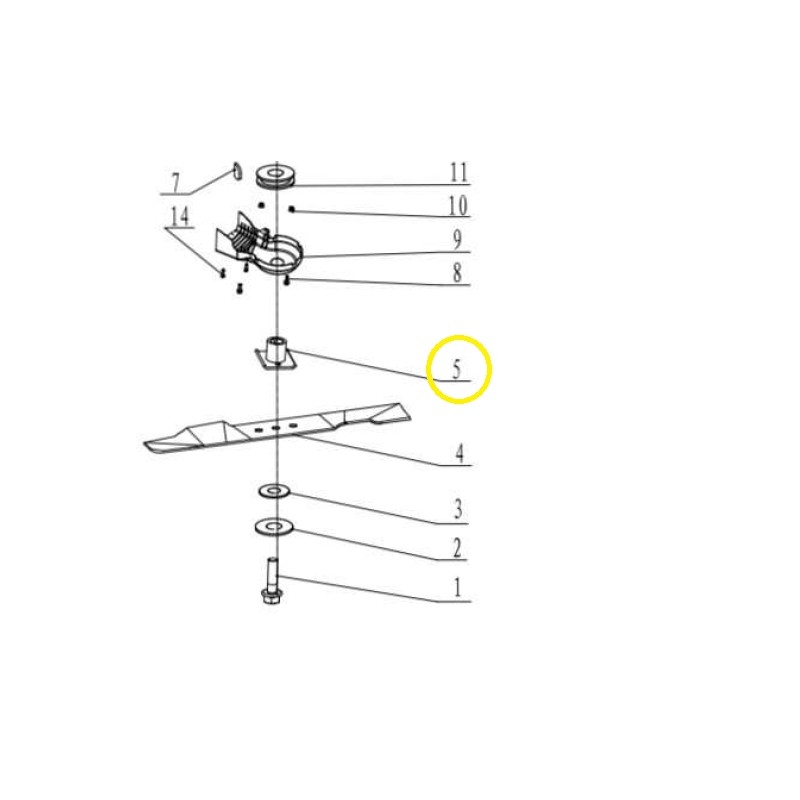 Moyeu de lame pour tondeuse DUCAR DM53S - PROGREEN PG21SQN