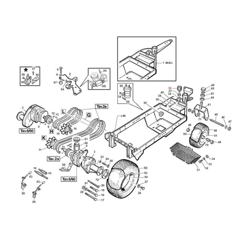 Soporte antivibraciones para tractor ORIGINAL GIANNI FERRARI 00.74.01.0090