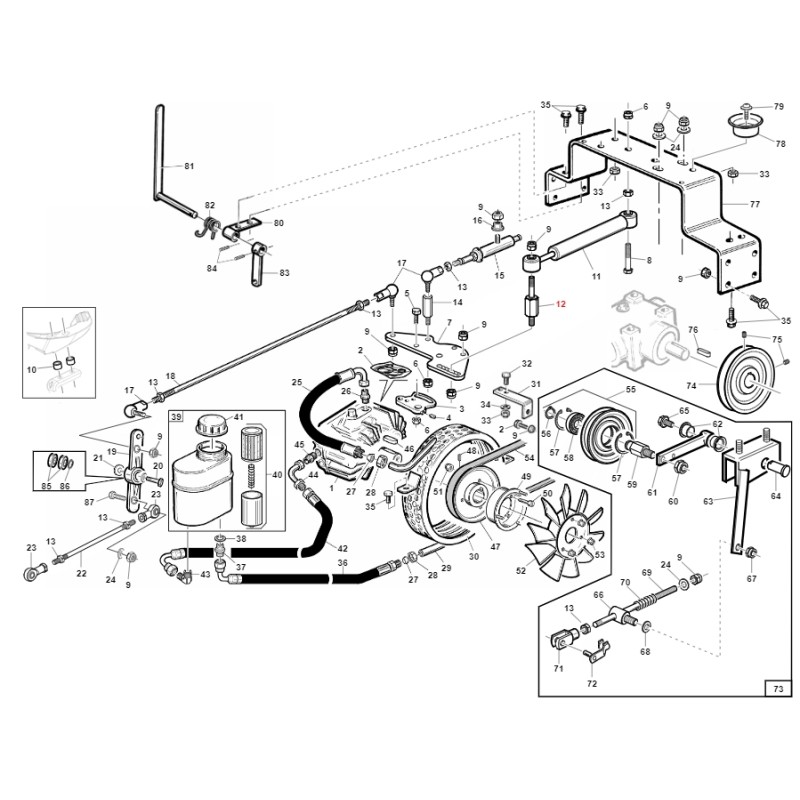 ZNT-Dämpferstift für Traktor-PG-Modelle ORIGINAL GIANNI FERRARI 95421000001