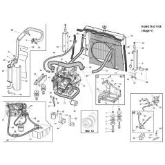 KUBOTA alternator belt D1105 ORIGINAL GIANNI FERRARI 00111980049 | Newgardenstore.eu