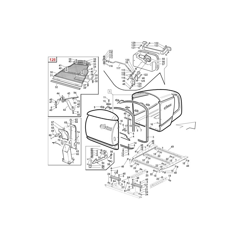 Filter net tractor models TURBO1 ORIGINAL GIANNI FERRARI 01.90.00.2119