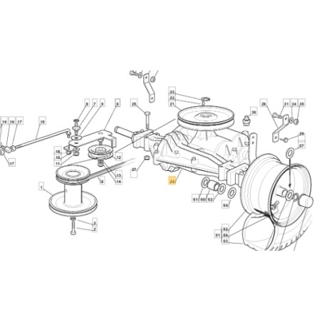 ORIGINAL STIGA transmisión mecánica tractor de césped 1228M 118400917/0 | Newgardenstore.eu