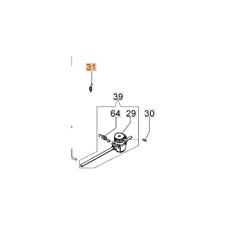 ORIGINAL OLEOMAC lawn mower spring G44TB - G48TB - G53THX TB 66070035BR