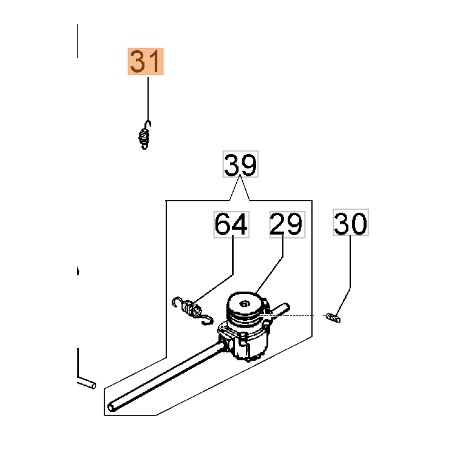 Molla ORIGINALE OLEOMAC tagliaerba rasaerba G44TB - G48TB - G53THX TB 66070035BR | Newgardenstore.eu