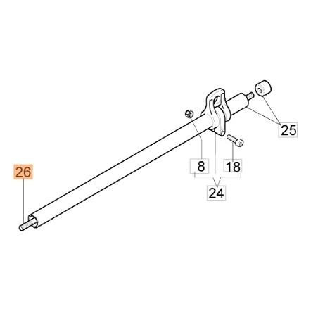 Arbre d'entraînement de débroussailleuse BC24T ORIGINAL EMAK modèles 61170075R | Newgardenstore.eu