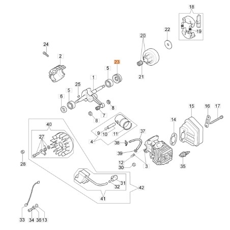 Anillo de junta radial ORIGINAL EMAK modelo 925 para motosierras 50160103R | Newgardenstore.eu