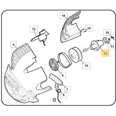 Cono starter soffiatore modelli ABL27 ABL27V ORIGINALE STIGA 118803061/0 | Newgardenstore.eu