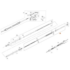 Kit de transmission pour élagueuse modèles PPX250 ORIGINAL EMAK 61220080R