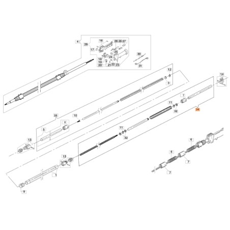 Kit de transmission pour élagueuse modèles PPX250 ORIGINAL EMAK 61220080R | Newgardenstore.eu