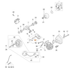 ORIGINAL EMAK Modell 925 GS260 Kettensäge Kolbensegment 50160143R