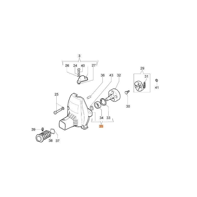 Conveyor brushcutter models 446BP ORIGINAL EMAK 61042024CR