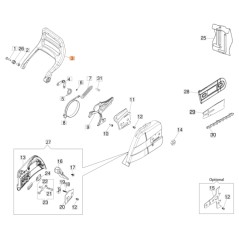 Chainsaw Guard Models GS650 GS651 ORIGINAL EMAK 50250053AR | Newgardenstore.eu