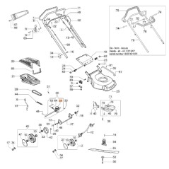 Poulie pour tondeuse à gazon modèles G44TB G44TK ORIGINAL EMAK 66071084R