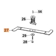 Lame de broyage modèles de tondeuses MAX48PK ORIGINAL EMAK 66090157R