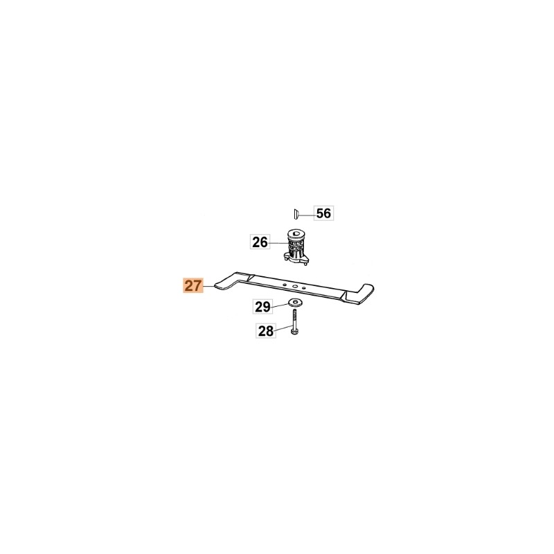 Cuchilla trituradora modelos MAX48PK ORIGINAL EMAK 66090157R