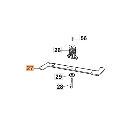 Cuchilla trituradora modelos MAX48PK ORIGINAL EMAK 66090157R | Newgardenstore.eu