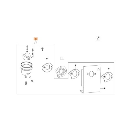 Lawn Mower Repair Kit Models G44PK ORIGINAL EMAK L66150211 | Newgardenstore.eu