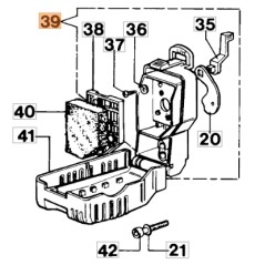 Filter holder brushcutter models 433BP 435BP ORIGINAL EMAK 074000390R | Newgardenstore.eu