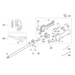 Brushcutter transmission hose models 740S ORIGINAL EMAK 4191192R | Newgardenstore.eu