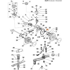 Collare sinistro tagliaerba modelli LUX47T ORIGINALE EMAK 8202071AR