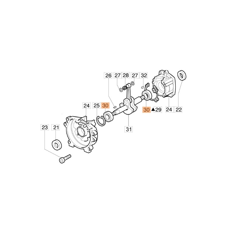 Brushcutter ball bearing models 725S ORIGINAL EMAK 3034009R