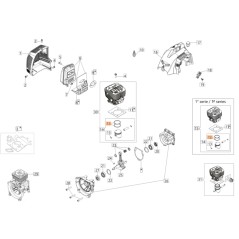 Segmento de pistón de desbrozadora modelos BC270T BC280S ORIGINAL EMAK 61290045R | Newgardenstore.eu