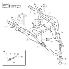 Leva comando trinciasarmenti modelli WB65HR11 ORIGINALE EMAK 68240055R | Newgardenstore.eu