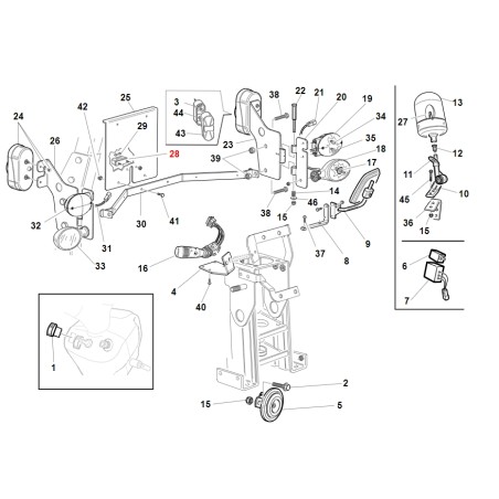 Fanale luce targa trattorino modelli PG SR ORIGINALE GIANNI FERRARI 00777802000 | Newgardenstore.eu