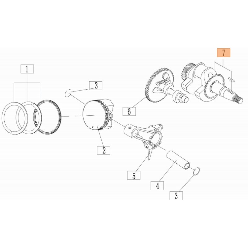 Cigüeñal generador modelos PGE48iS ORIGINAL EMAK L66152631