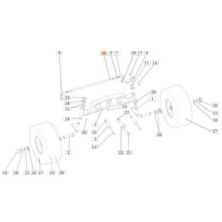 Barra de conexión para tractor de césped ORIGINAL EMAK SGN532980152 | Newgardenstore.eu