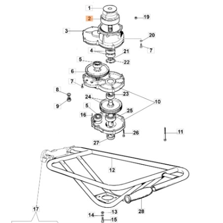 Kupplungsglocke für MTL40 MTL51 ORIGINAL EMAK Modelle 375100011AR | Newgardenstore.eu