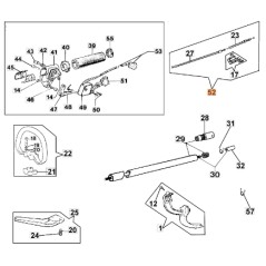 Accelerator cable brushcutter models 433BP ORIGINAL EMAK 044000059 | Newgardenstore.eu