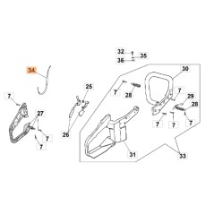 Câble d'accélérateur de tronçonneuse modèles 938 941 ORIGINAL EMAK 094600059