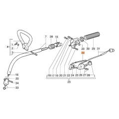 Câble d'accélérateur de débroussailleuse EMAK modèle 720 ORIGINAL 4160430A | Newgardenstore.eu