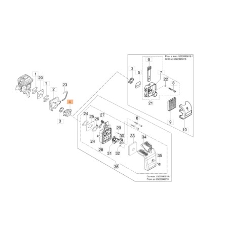 Vergaser WT-936D Gebläse Modelle BV270 ORIGINAL EMAK 2318816BR | Newgardenstore.eu